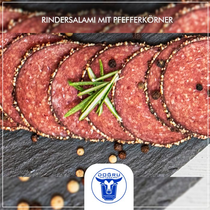 Bio Rindersalami mit Pfefferkörner